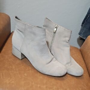 Elegant Cream Ankle Boots